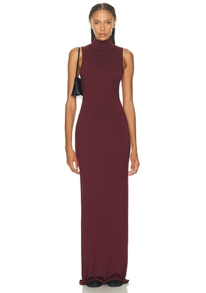 Eterne Harlow Soft Jersey Maxi Dress in Oxblood - Burgundy. Size M (also in L, S, XL, XS).
