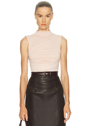 Enza Costa Sleeveless Twist Top in Creme - Neutral. Size S (also in ).