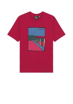 By Parra Beach Parking T-Shirt in Raspberry - Red. Size XL/1X (also in ).