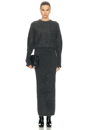 By Malene Birger Gislaine Hairy Dress in Jet grey - Grey. Size S (also in L, XS).