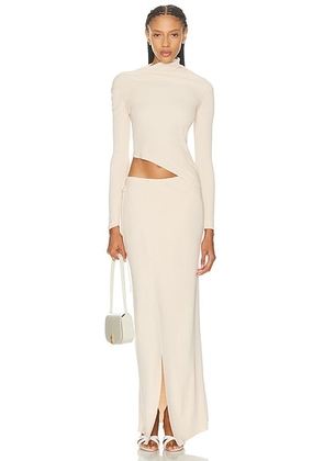 Aya Muse Aura Dress in Peach Cream - Peach. Size M (also in L, S).