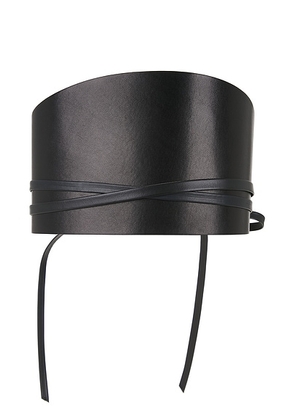 DEHANCHE Undone Corset Short Belt in Black - Black. Size all.