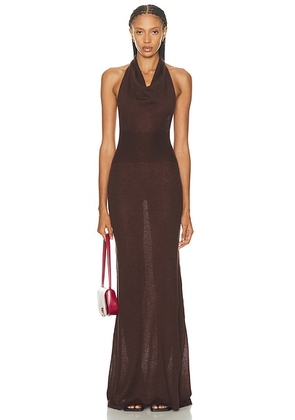 Aya Muse Reed Dress in Bark - Brown. Size M (also in L, XS).