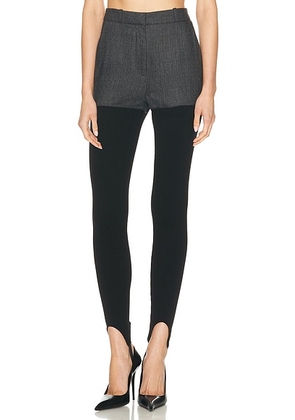 Coperni Hybrid Rib Pant in Black & Grey Check - Black. Size 38 (also in 36, 40).