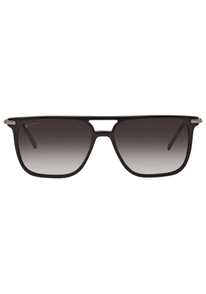 Salvatore Ferragamo Grey Rectangular Mens Sunglasses SF966S 001 57