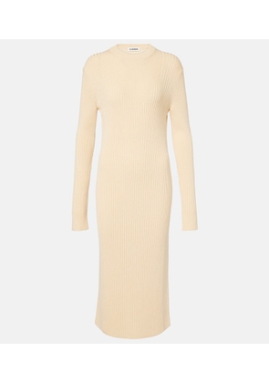 Jil Sander Wool and cotton midi dress