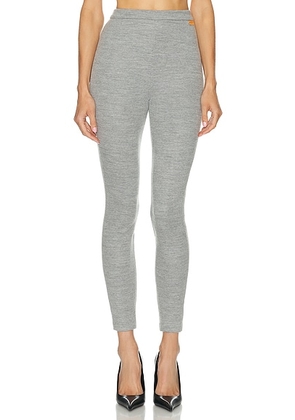 BALMAIN Zipped Legging in Gris Chin? Clair - Grey. Size S (also in L, M).