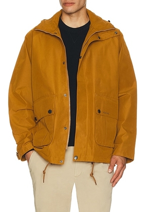 Barbour Re-engineered Hooded Wading Spey Showerproof Jacket in Bronze Brown - Brown. Size M (also in L, S, XL/1X).