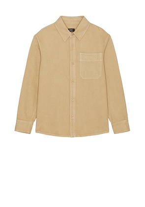 A.P.C. Basile Brodee Poitrine Surchemise in Beige - Beige. Size M (also in ).