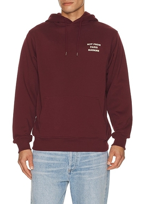 DrÃ´le De Monsieur Le Hoodie Slogan in Wine - Burgundy. Size XL/1X (also in ).