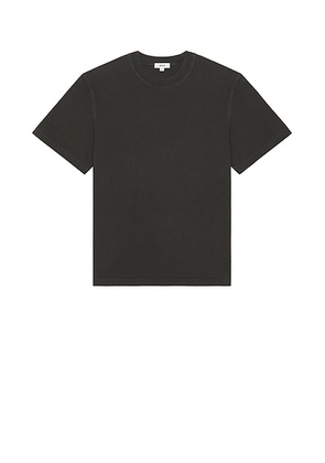 AGOLDE Asha Mock Neck Tee in Fracture - Black. Size L (also in M, S, XL/1X).