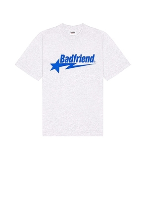 Badfriend Star Logo Tee in Heather Grey - Grey. Size M (also in L, S).