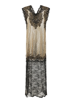 Rabanne Metallic Lace-Panelled Maxi Dress - Moda Operandi