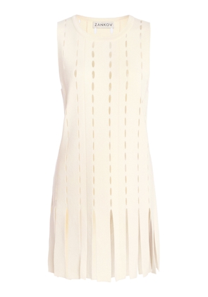 ZANKOV Eddie Cutout Fringed Merino Wool Top - Moda Operandi
