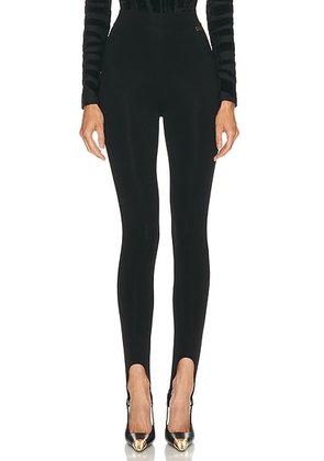 BALMAIN Zipped Legging in Noir - Black. Size L (also in XS).