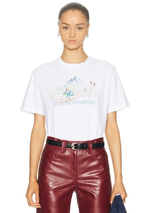 Casablanca Short Sleeve T-shirt in White - White. Size M (also in XS, S, L).