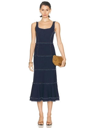 Alexis Stefania Dress in Denim - Blue. Size M (also in S, L).