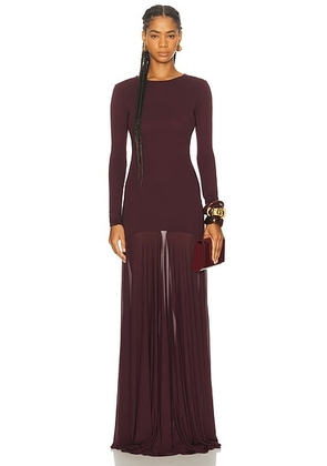 Atlein Long Sleeve Maxi Dress in Burgundy - Burgundy. Size 36 (also in 34, 40).