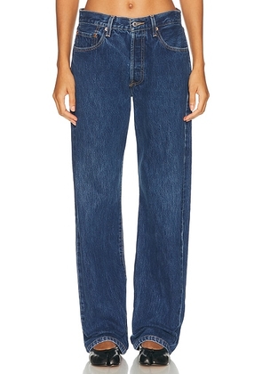 Aligrace Brigette Baggy Jeans in Medium Dark - Blue. Size 23 (also in 26, 27, 28, 29, 33).