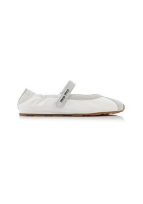 Miu Miu Suede-Trimmed Nylon Sneakers - Moda Operandi