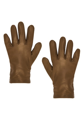 AGNELLE Ines Gloves in Taupe - Taupe. Size 7 (also in 7.5, 6.5, 8).