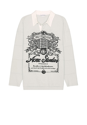 Acne Studios Erber Polo in Cold Grey - Grey. Size M (also in L).