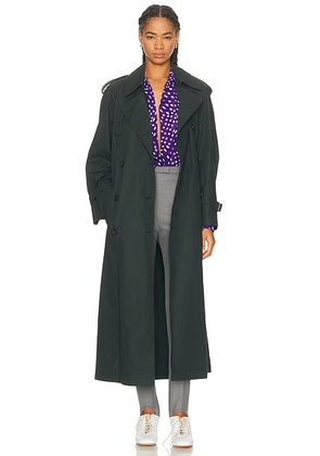 Dries Van Noten Ristos Coat in Dark Green - Dark Green. Size S (also in ).