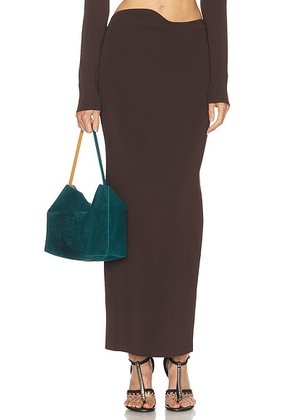 Christopher Esber Maparadita Midi Skirt in Espresso - Chocolate. Size M (also in L, S).