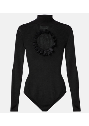 Self-Portrait x Christopher Kane lace-trimmed cutout bodysuit