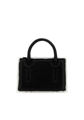 Dentro Black Leather Mini Otto Handbag