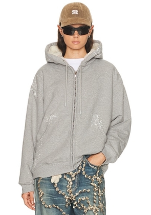 Acne Studios Flexa Fleece Sweatshirt in Grey Melange - Light Grey. Size M (also in XS, S).