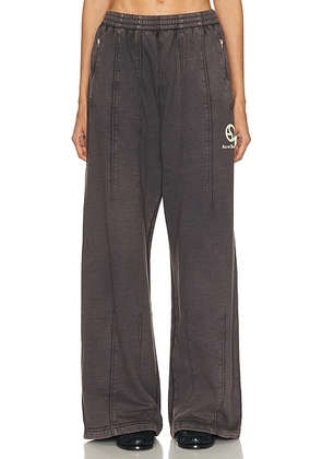 Acne Studios Prowser U Duo Logogram Sweatpant in Faded Black - Charcoal. Size M (also in L, S, XL).