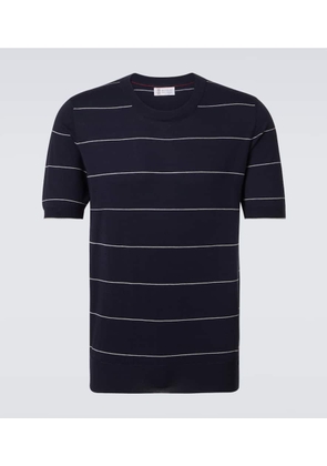 Brunello Cucinelli Striped cotton jersey T-shirt