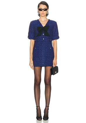 Alessandra Rich Mini Dress in Bluette Multi - Blue. Size 38 (also in 36, 40).