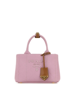 Prada Pink Canvas Shopping Bag