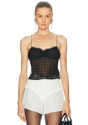 Alessandra Rich Sleeveless Top in Black - Black. Size 40 (also in 42).