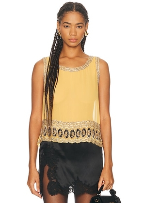 BODE Ducat Tank Top in Orange - Yellow. Size S (also in L).