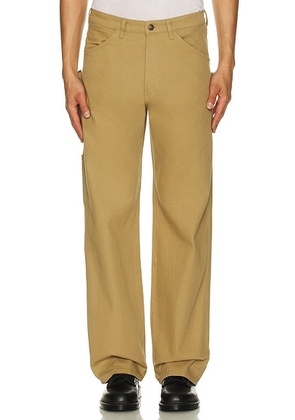 After Pray Neo Washed Work Pants in Beige - Brown. Size M (also in L, S).