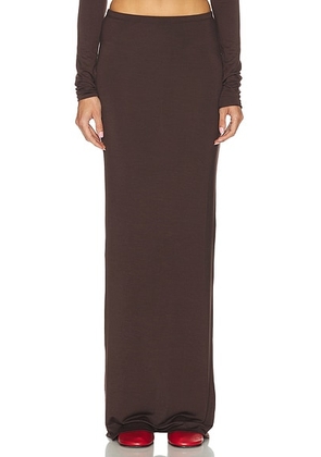 Eterne Maxi Soft Jersey Skirt in Espresso - Brown. Size M (also in L, S, XL, XS).