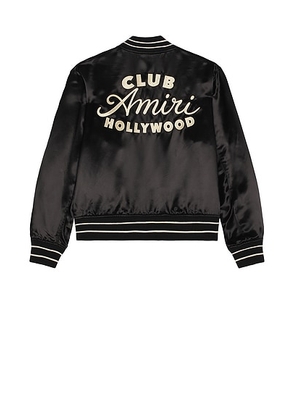 Amiri Club Amiri Bomber Jacket in Black - Black. Size M (also in L, S, XL/1X).
