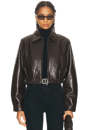 AGOLDE Essie Jacket in Chocolate - Chocolate. Size M (also in L, S, XL, XS).