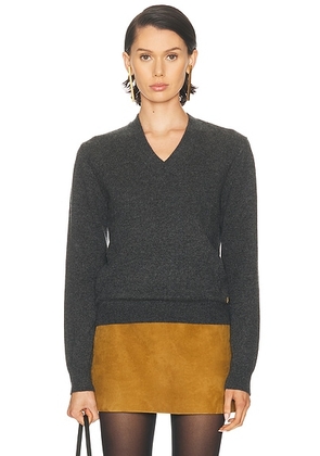 Eterne Lennox Cashmere Sweater in Heather Charcoal - Charcoal. Size XS/S (also in M/L).