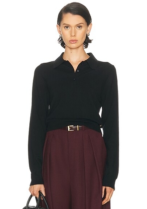 Eterne Long Sleeve Journey Cashmere Top in Black - Black. Size XS/S (also in M/L).