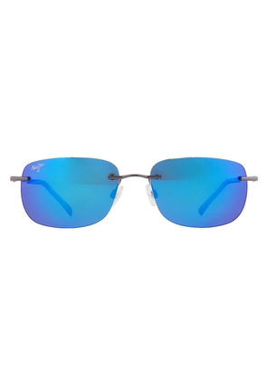 Maui Jim Ohai Blue Hawaii Rectangular Unisex Sunglasses B334-02D 59.5