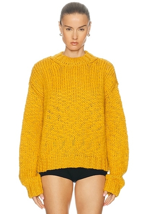 Amiya Nuvola Scarf And Sweater in Saffron - Mustard. Size M (also in S).