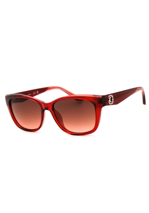 Guess Gradient Brown Rectangular Ladies Sunglasses GU00145 66F 54
