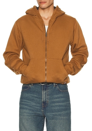 Dickies Full Zip Thermal Lined Fleece in Brown Duck - Brown. Size M (also in L).