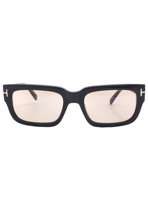 Tom Ford Ezra Brown Rectangular Mens Sunglasses FT1075 01E 54