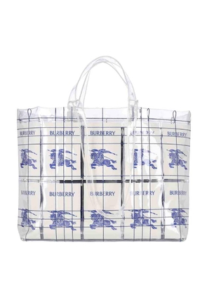 Burberry Equestrian Knight Logo Printed Transparent Tote Bag