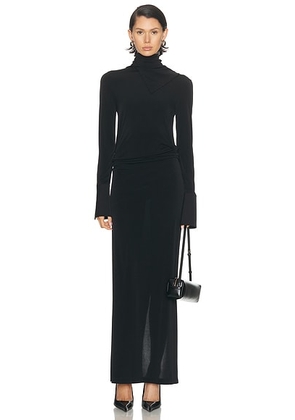 DARKPARK Filipa Cuff Long Sleeve Dress in Black - Black. Size M (also in L, S, XS).